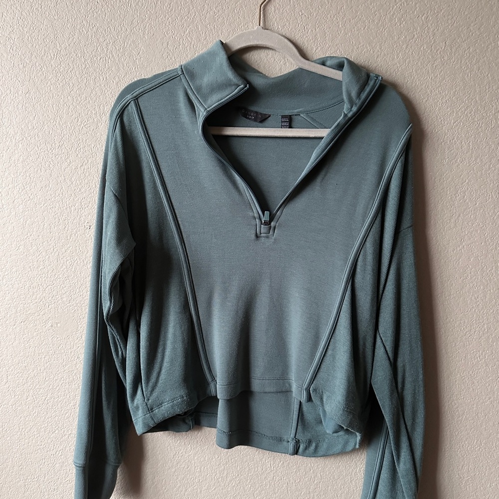 Women's Teal Half-Zip Pullover